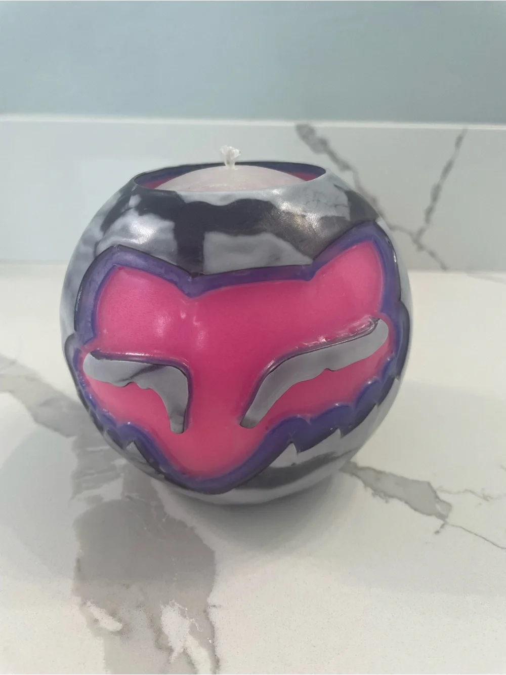 Pink & Purple Fox Accent Candle - Decorative Home Accent